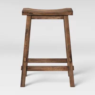 24" - Farmhouse Wood Counter Height Barstool - Threshold - Halifax - HomeLife