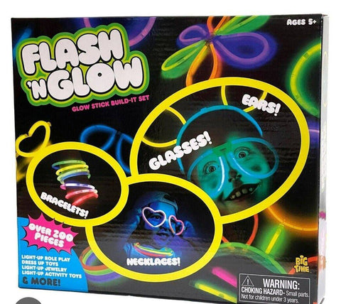 Big Time Toys, Flash N Glow, Over 200 Pieces Glow Sticks - HomeLife