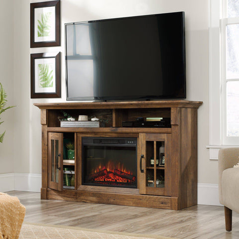 Sauder® Select Media Center Fireplace for 65" TVs, Vintage Oak - HomeLife