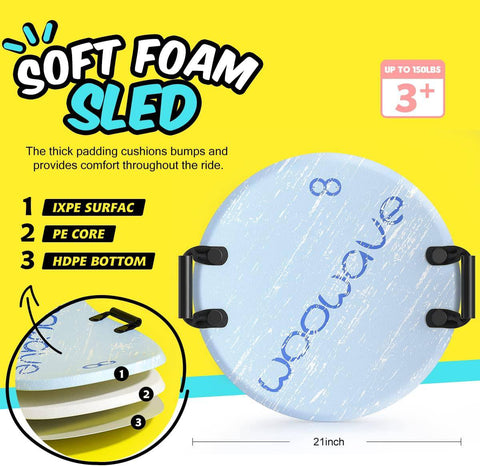 Foam Saucer Sleds - 21 inch Super Slick - HomeLife