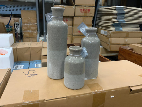 Grey Vase Set of 3 - S7 - HomeLife