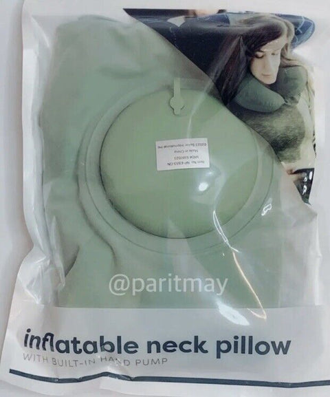Vivitar Inflatable Neck Pillows W/ Built in Hand Pump Travel Pillow - Teal - HomeLife
