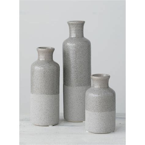 Grey Vase Set of 3 - S7 - HomeLife
